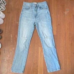 Madewell size 25 womens high rise-slim crop boy jean